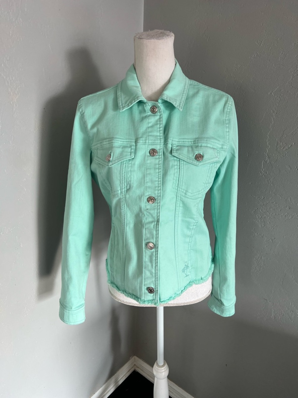 Tommy Bahama Mint Green Denim Jacket